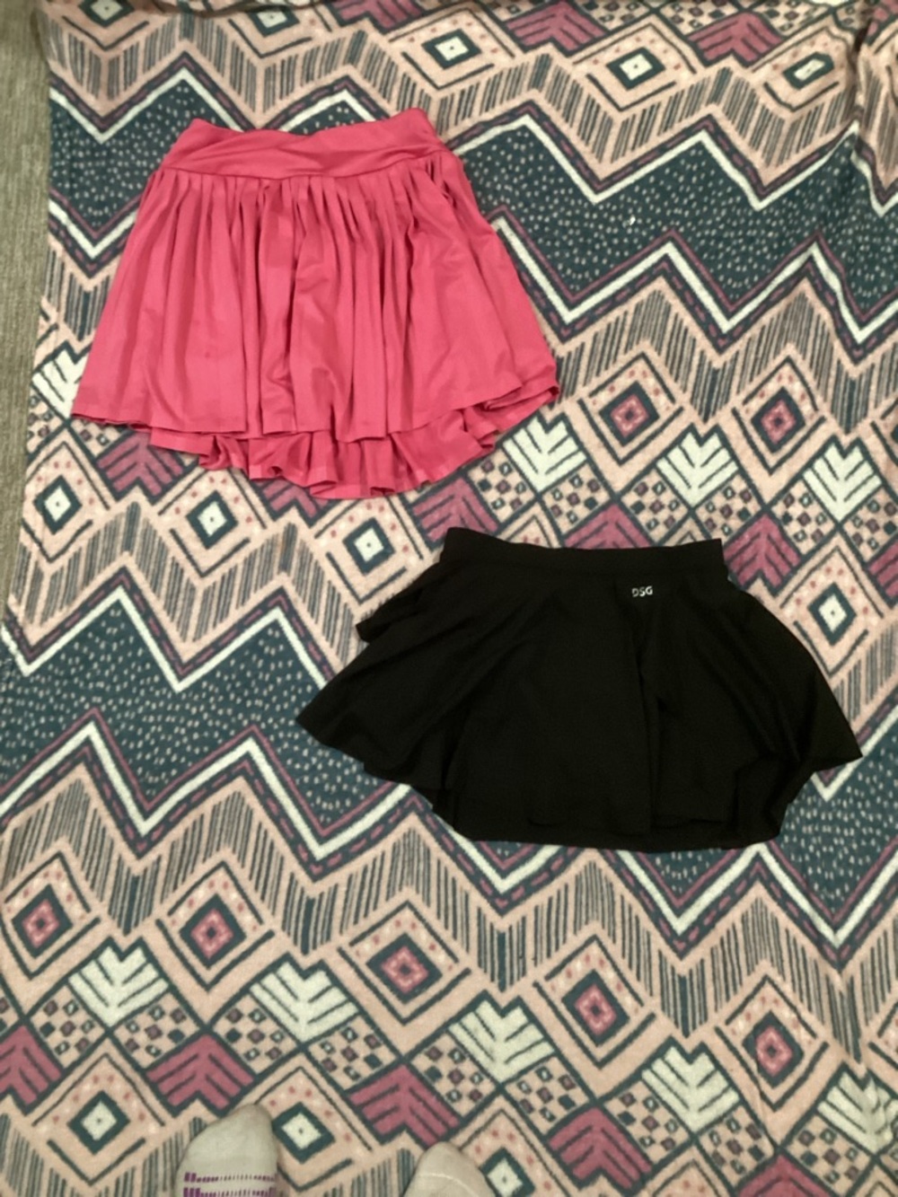 DSG Black Skater Skirt and Bright Pink Circle Skirt Set